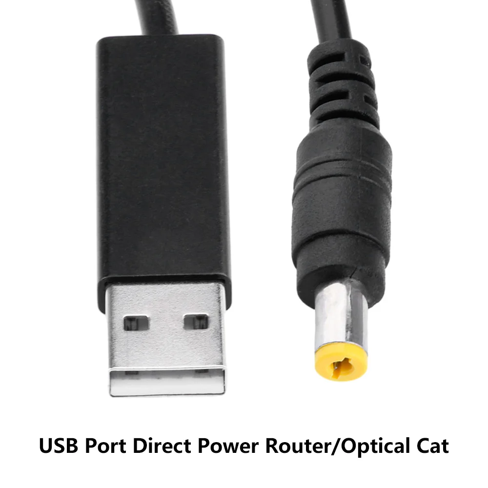 DC 5V To 9V / 12V Boost Data Cable USB / Type-C Port to 5.5*2.1mm Round Hole PD / QC 3.0 Fast Charging Deception Charging Cable