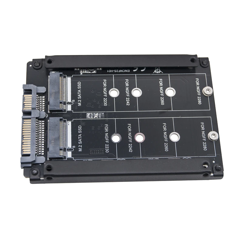 JBOD 2 Port B+M Key M.2 SATA SSD to SATA3.0 6Gb 2.5