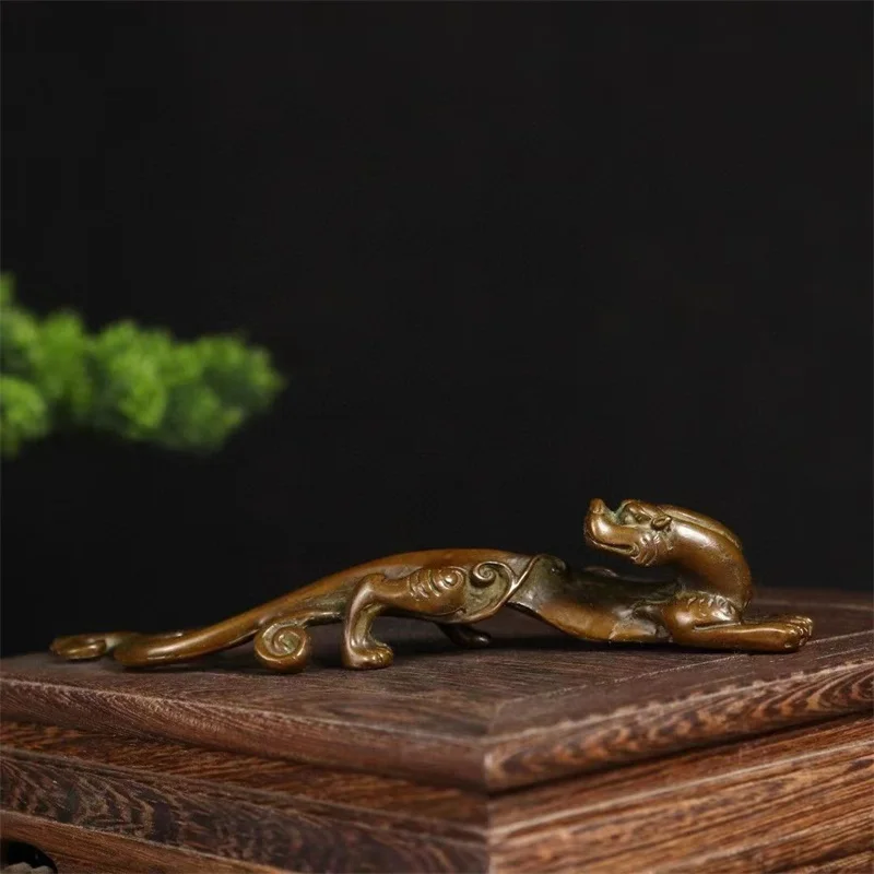 Little Fairy/ Retro Copper Solid Red Dragon Home Decoration Sculpture Living Room Desk Tea Pet