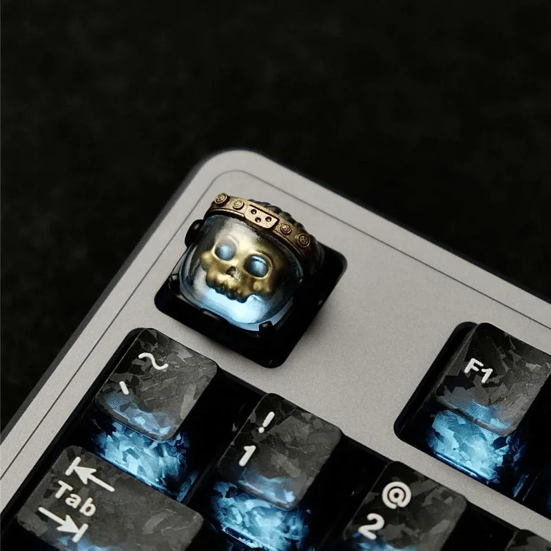 Skeleton Astronaut Translucent Artisan Keycap Mechanical Keyboard Resin Custom Cute Keycap PC Gaming Keyboard Accessories Gift