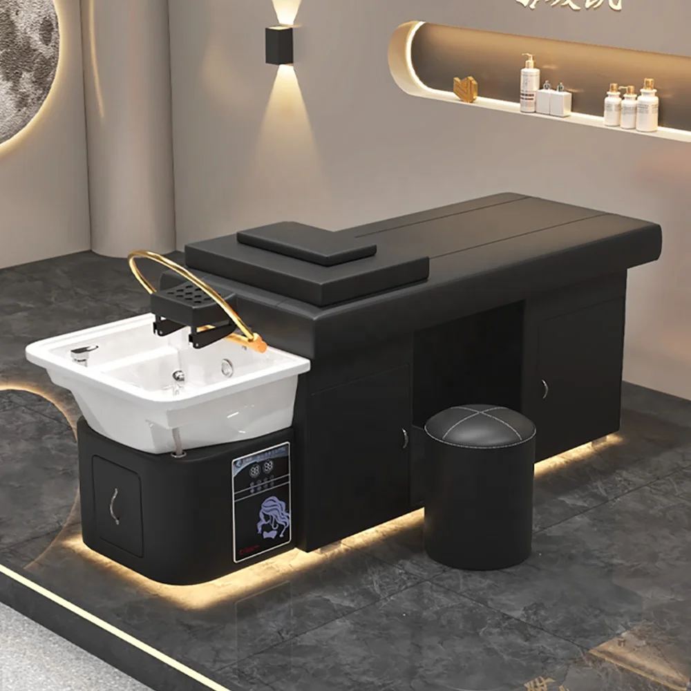 

Современное японское оборудование для салонов красоты в стиле Head Spa: роскошная массажная кровать для мытья головы и ухода за лицом для парикмахерских и барбершопов