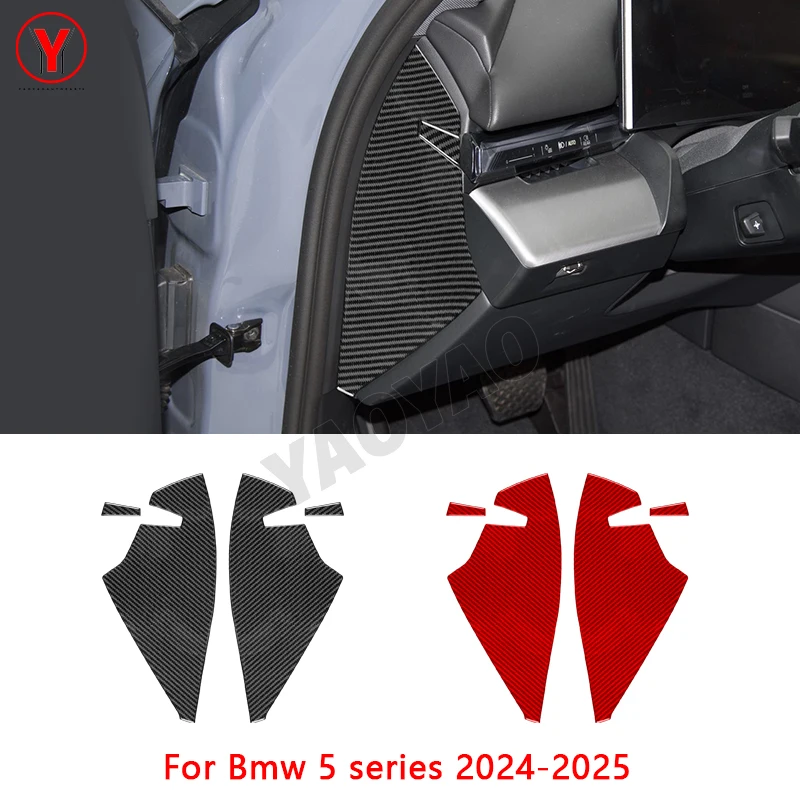 

Carbon Fiber Dashboard Side Door Bumper Cushion Decorative Cover Car Accessories Sticker For BMW 5 Series i5 G60 G68 2024 2025