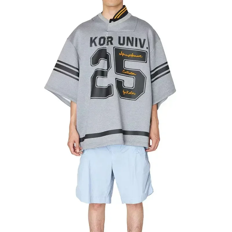 

Half-letter stitching silhouette short-sleeved T-shirt