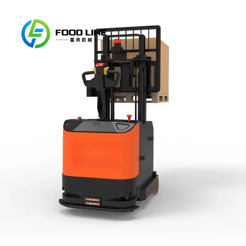 Intelligent Unmanned Forklift Amr Robot, Dynamic Route Adjustment, Long Working Hours, For Warehouse Material Handling Job