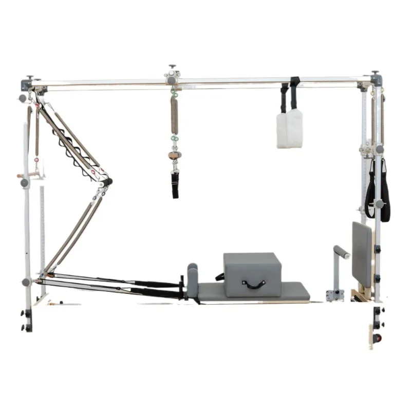 

Adjustable Maple Pilates Reformer, Semi-Elevated Design with Half Tower for Body Health Improvement & Studio Use