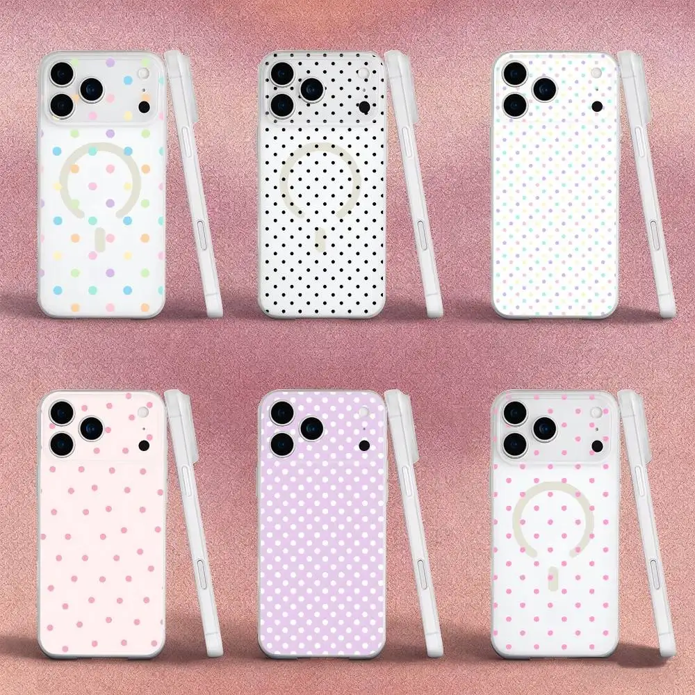 

Polka Dot Colorful Pattern Phone Case For iPhone 17,16,15,14,13,12,X,XS,Pro,Max,Plus,E,Air,Mini with Magsafe Magnetic Liquid TPU