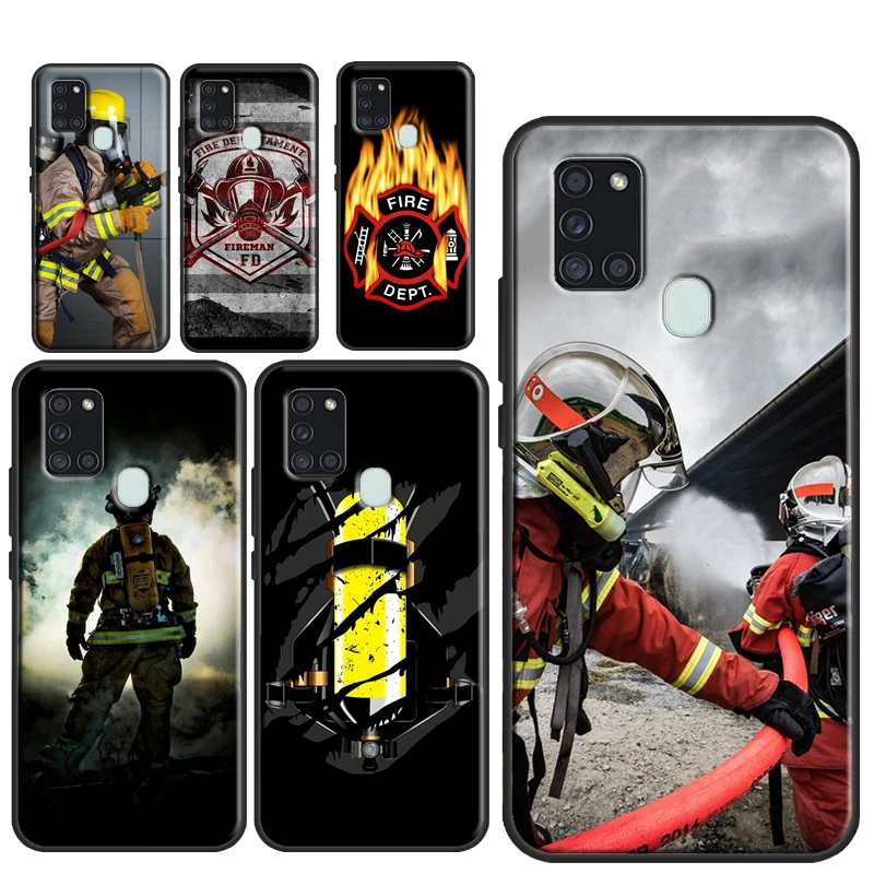 Firefighter Heroes Fireman Case For Samsung Galaxy A54 A34 A14 A51 A71 A50 A52S A12 A22 A32 A52 A53 A33 A13 Cover Coque