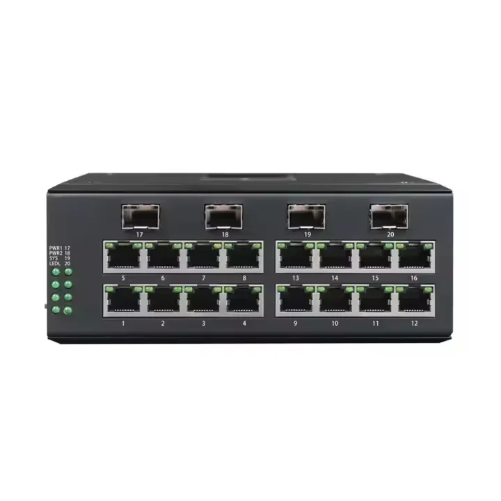 산업용 관리형 16포트 기가비트 이더넷 스위치 SFP FC SC 네트워크 스위치