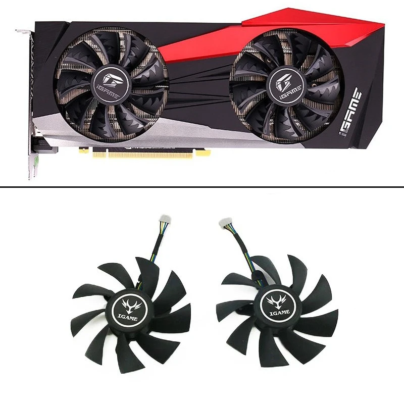 

Cooling Fan DIY 85MM 4PIN iGame RTX2060 GPU FAN For Colorful iGame GeForce RTX2060 VIDEO CARD FANS