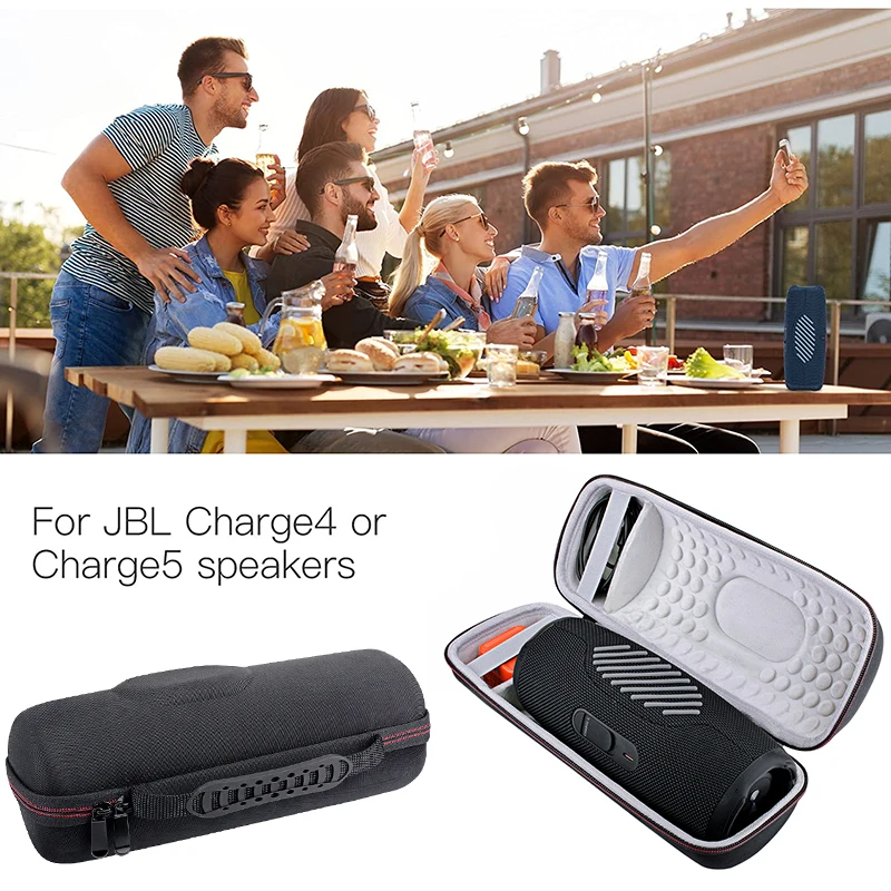 ZOPRORE Hard EVA Travel Case for JBL Charge 5 Waterproof Bluetooth Speaker with Extra Storage Space for USB Cable and Charger