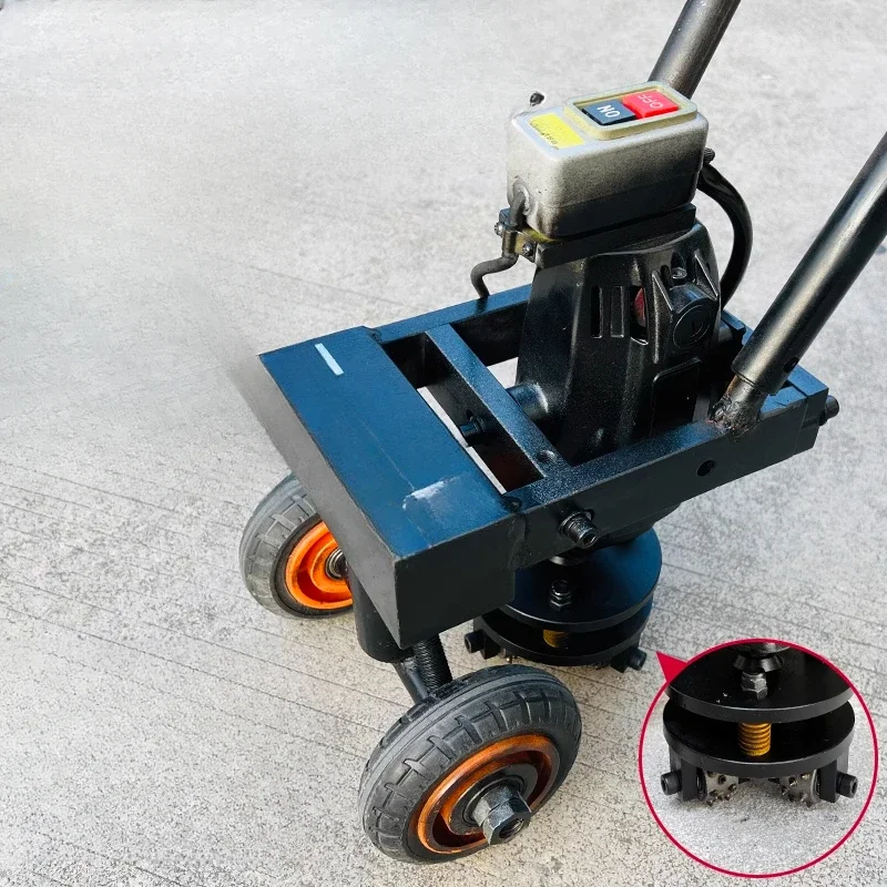 220V hand-push electric chisel, wool plane, cement floor, ground planning and rough road surface renovation milling machine
