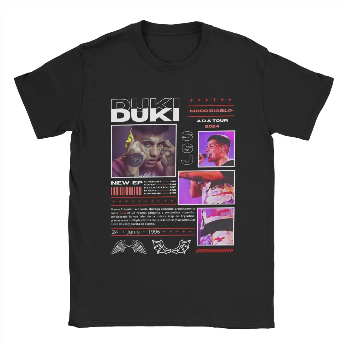 Summer Duki Singer Rapper for Men Women T Shirt Album Tour 2024 Merch Funny Tees T-Shirts Pure Cotton Classic Clothing 71810