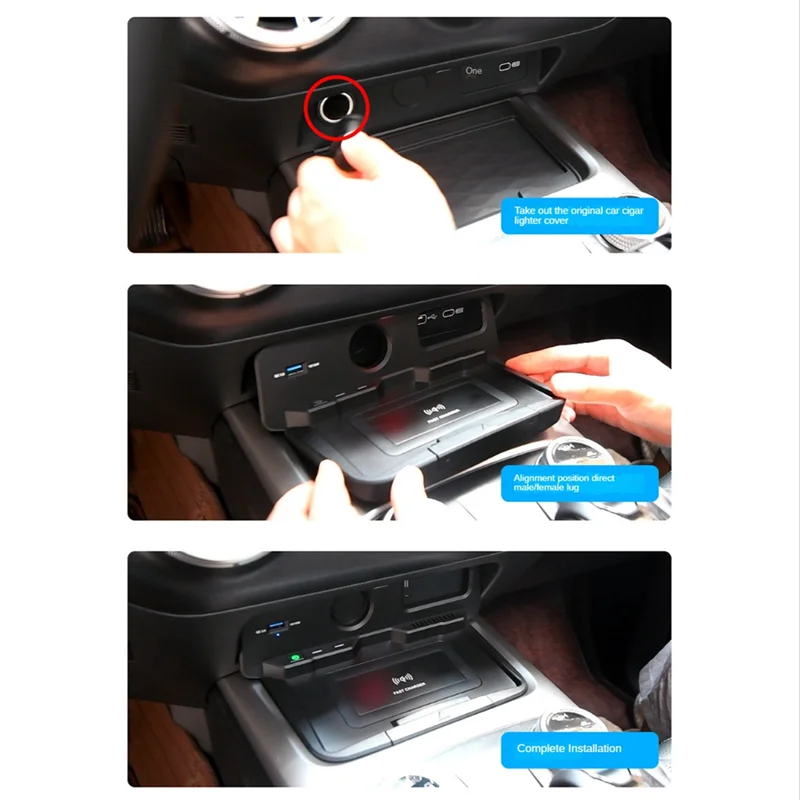 

AEA7-15W Car Mobile Phone Holder Accessory QI Wireless Charger Panel Fast Charging Pad For WEY Tank 300
