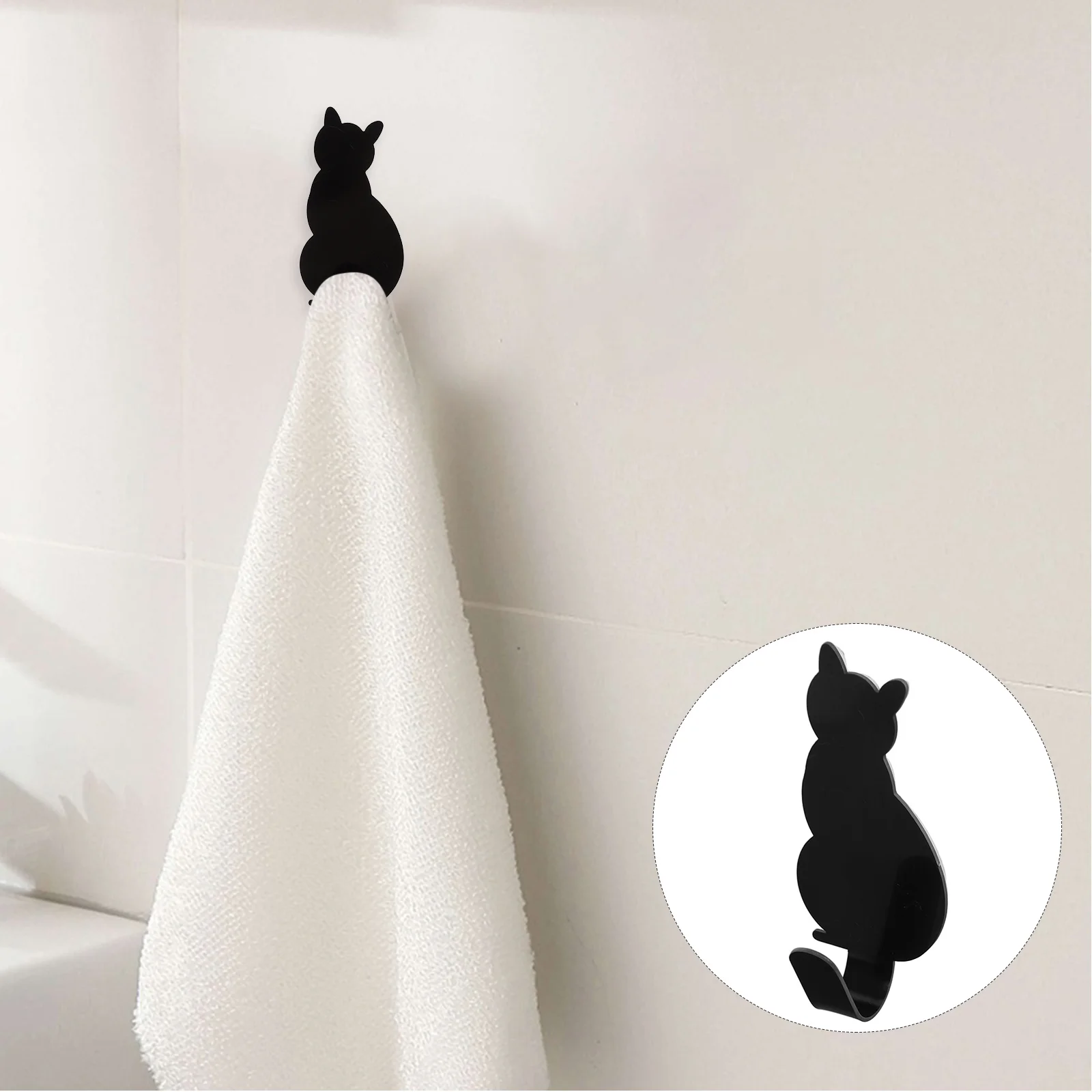 

8 Pcs Stainless Steel Hook Cat Adhesive Cartoon Hooks Decoration Decorate Child Kids