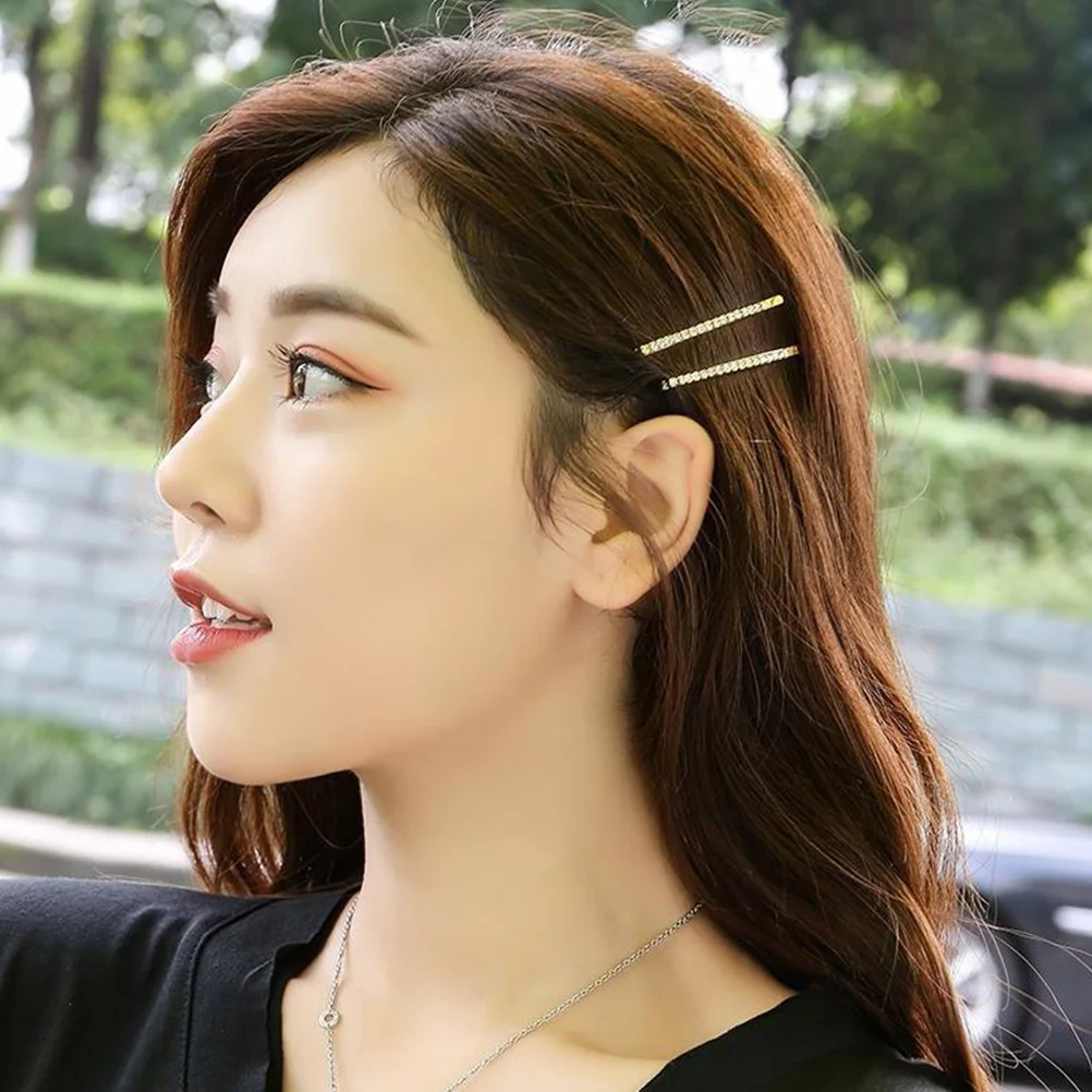 

10 Pcs Crystal Hairpin Sparkly Wedding Bobby Pins Shiny Accessories Bridal Rhinestones Steamed Stuffed Bun