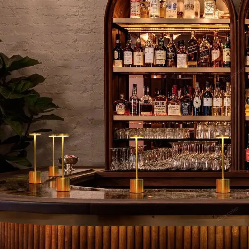 LED Table Lamp USB Rechargeable Cordless Desk Lamp Touch Dimmable Portable Restaurant Bar Retro Decor Night Lamp