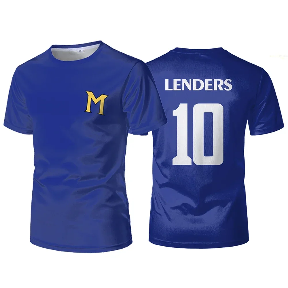Sports Breathable Jersey LENDERS Summer Men's T-shirt Captain Winglet Cosplay Unisex Kids Short-sleeved Tops  Tees