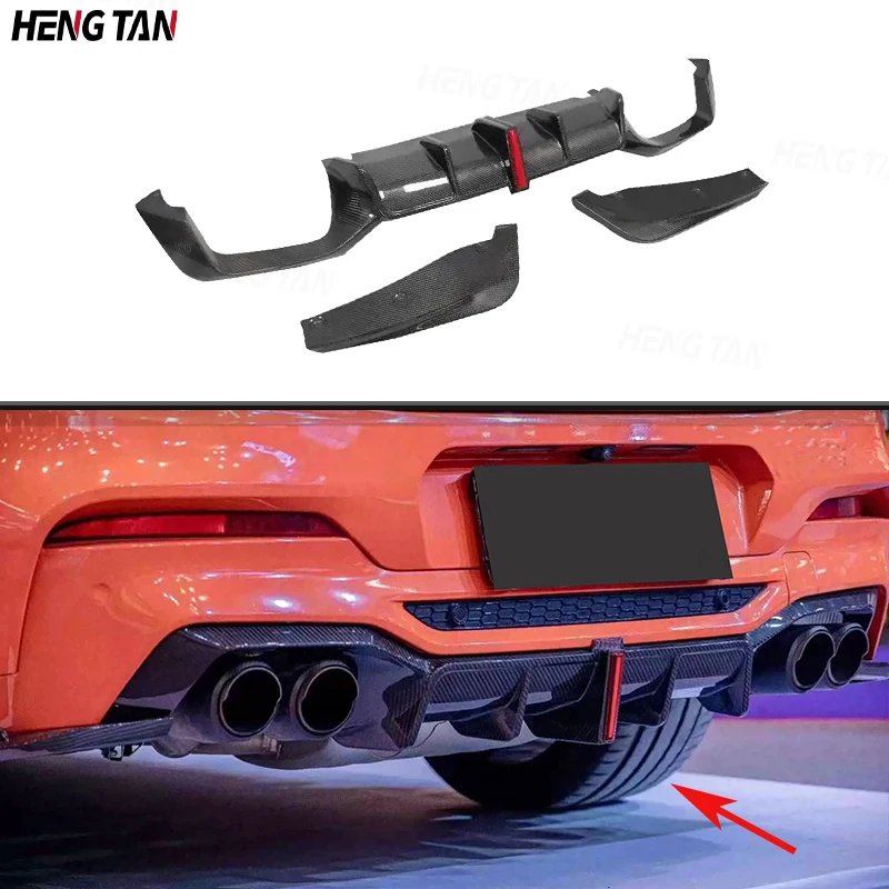 For BMW X4M F98 2019-2021 Carbon Fiber Car Rear Bumper Lip Diffuser Spoiler Parts Upgrade Body kit Car Accessories