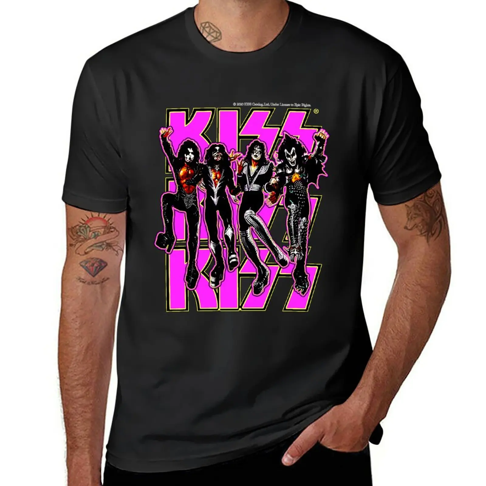 

New Classic Rock Vintage Kiss Destroyer Purple T-Shirt Tee shirt Aesthetic clothing mens graphic t-shirts pack