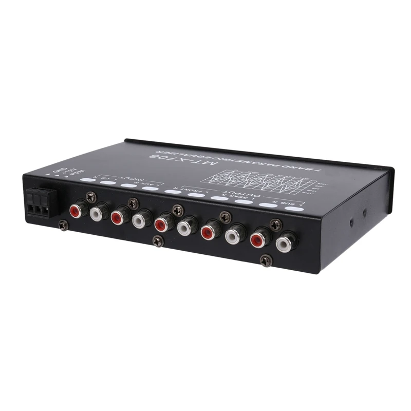 

2X 7-Band Car Audio Equalizer, Adjustable 7 Bands EQ Amplifier Graphic Equalizer With CD/AUX Input Select Switch,Black