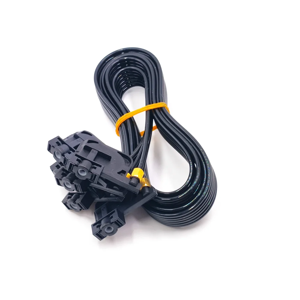 1.5m 6 Color UV Ink Tube Hose Pipe Line With Square Small Damper Screw Nuts Oring For Epson R1390 L800 L805 L1800 R330 Printers