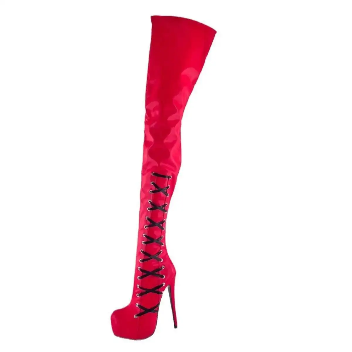 High Heel Sexy Solid Color Thigh Boots Fashion Boots Pole Dance Boots women high heeled leather red boots