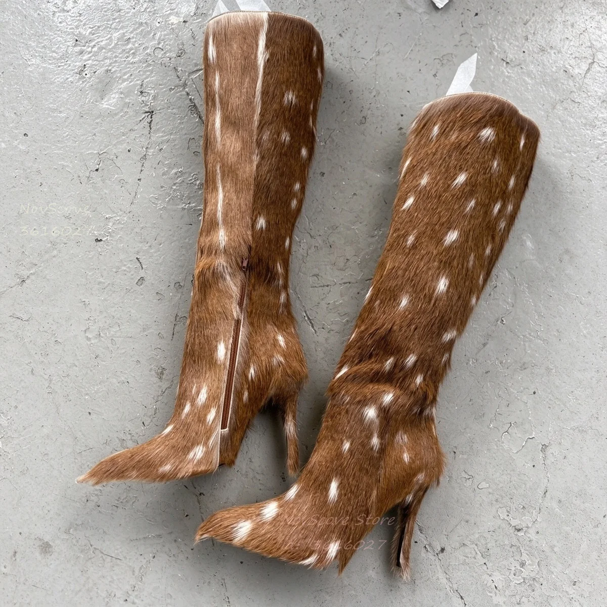 Knee High Boots Women - Bottines hautes à bout pointu, longues,