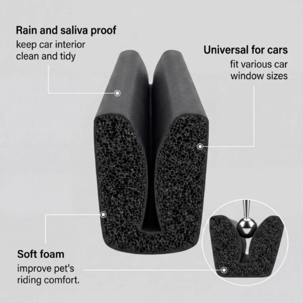 2Pcs Soft Padded Dog Car Window Chin Rest Universal Fit Foam Filled Dog Travel Window Cushion Hanging Mount Adjustable