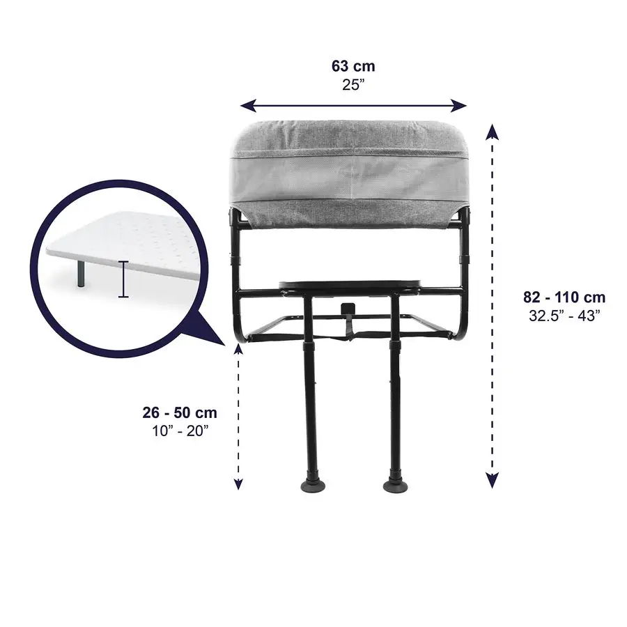 Side Rails for Beds for Seniors, Adjustable Bed Assist Rail for Seniors, Storage Pocket amp Tray, Fixing Straps, Fits Twin Full