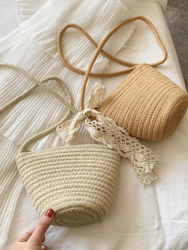 2025 nova faion ins st tecido buet saco crossbody feminino praia vaion saco de náilon superfície macia material do plutônio