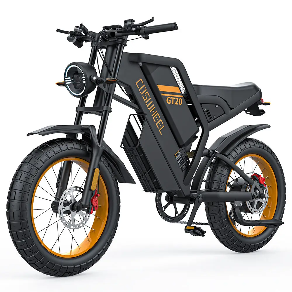Electric bike GT20PRO peak 4000W motor 48V40AH dual battery off-road electric bicycle 20*4.0 tires all-terrain rideable e-bike