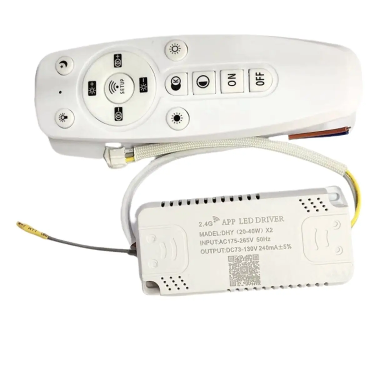 DT75BG 2.4G Smart LED Driver Remote Control Power Dimming Color Changing Transformer 40WX2 Connect LED Light Strip