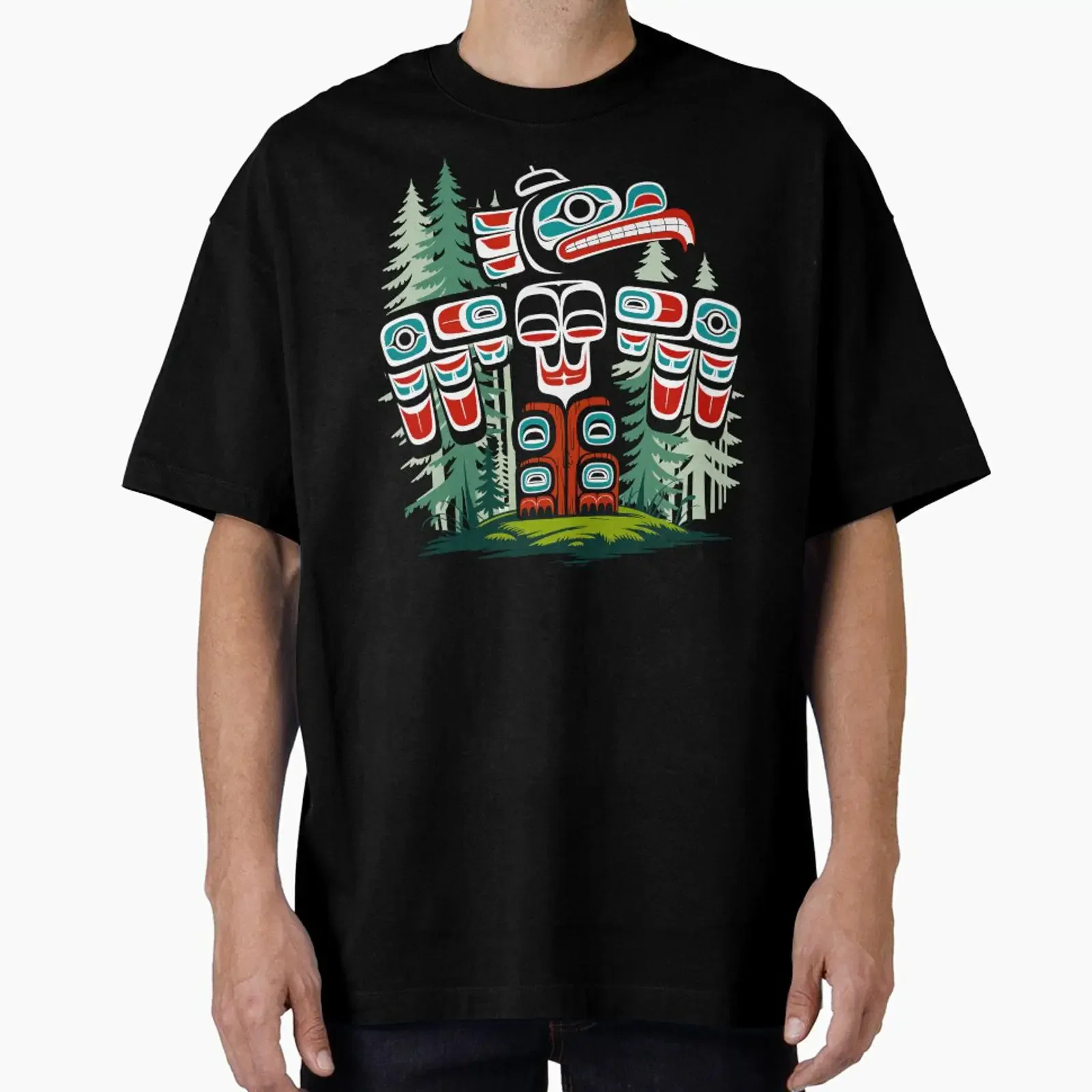 Haida Eagle designed and sold by Angry Swan Designs vintage Washed Comfortable fashion Stretched Slightly Breathable Soft