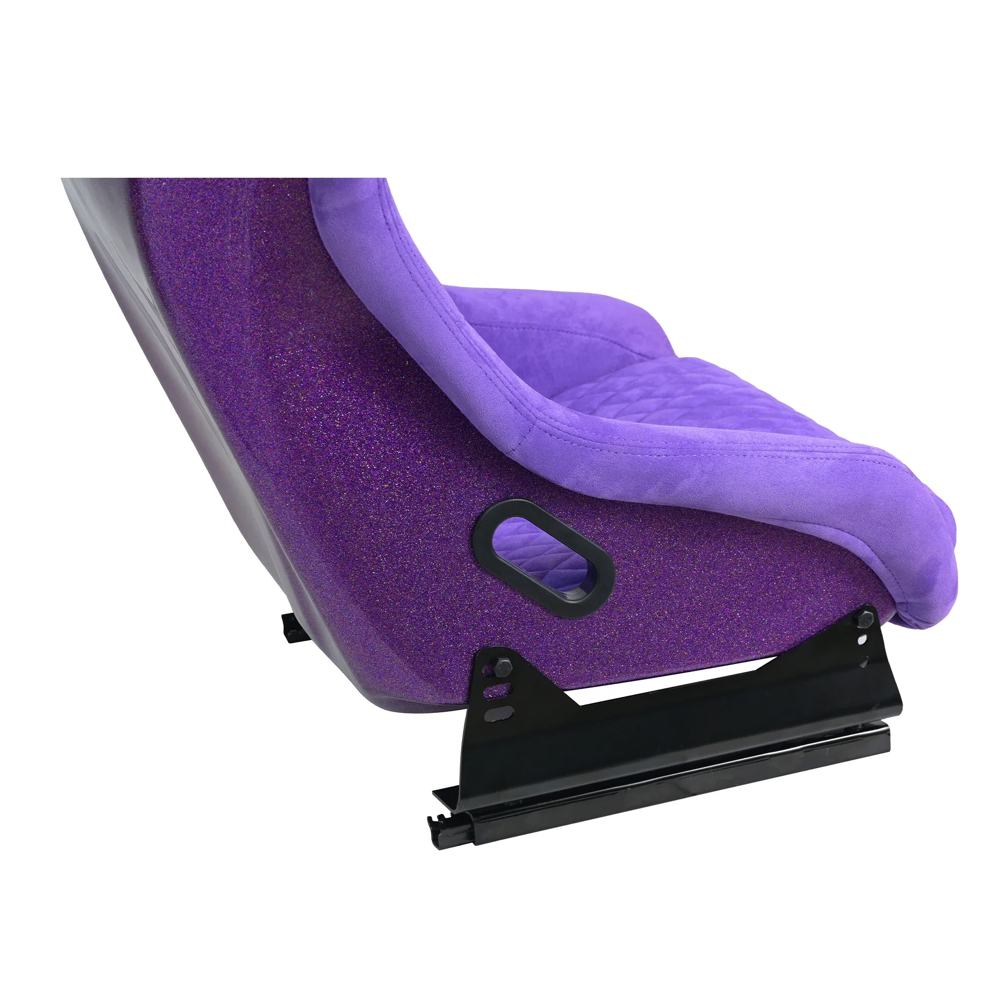 1022 Universal Slider Purple Shiny Glitter Glass Fiber Fiberglass Racing Bucket Seat