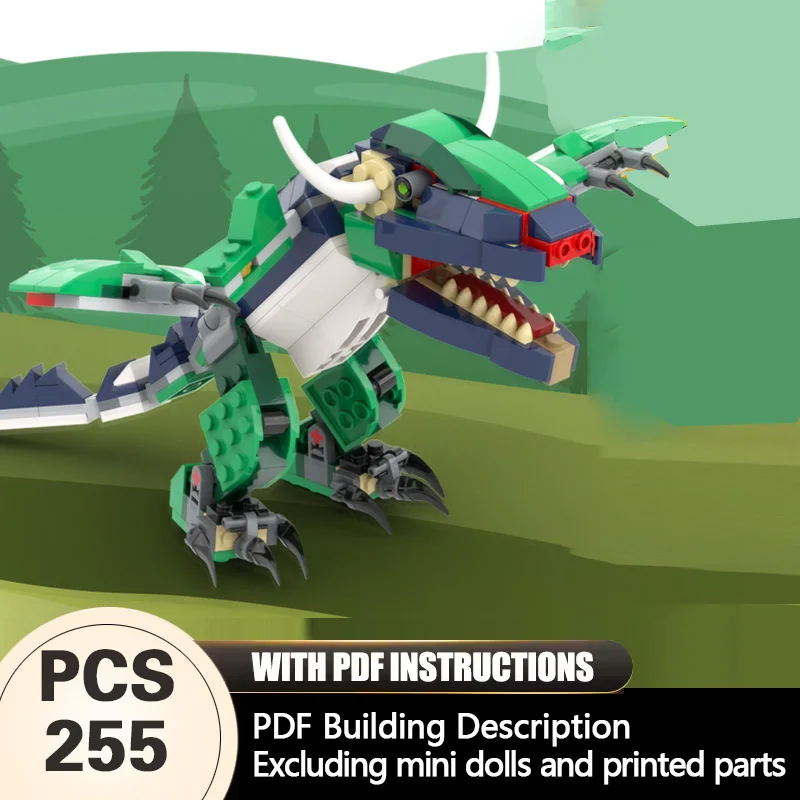 

Creators Animal Series Model MOC Building Bricks Mecha Dragon Modular Technology Gifts Holiday Assemble Children Toys Suit