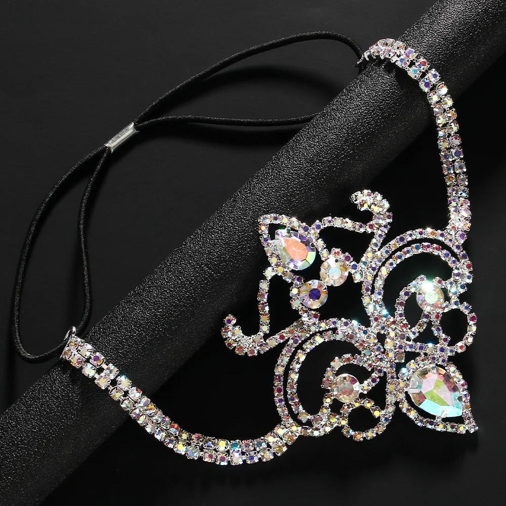 Elegant Boho Hollow Thigh Chain Belt Belly Dance Leg Jewelry Party Sexy Lady Colorful Dress Clothing Crystal Body Chain Ballroom