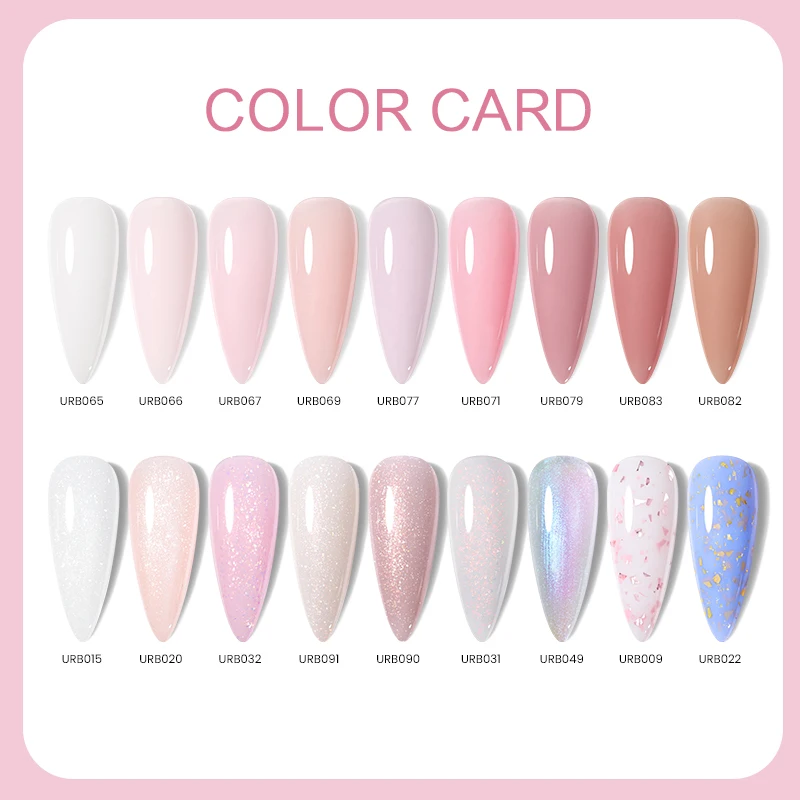 UR SUGAR 30ml Nude Glitter Rubber Base Refill Package Camouflage Gel Color Soak Off Nails Gels Varnish UV LED Gel Big Volume