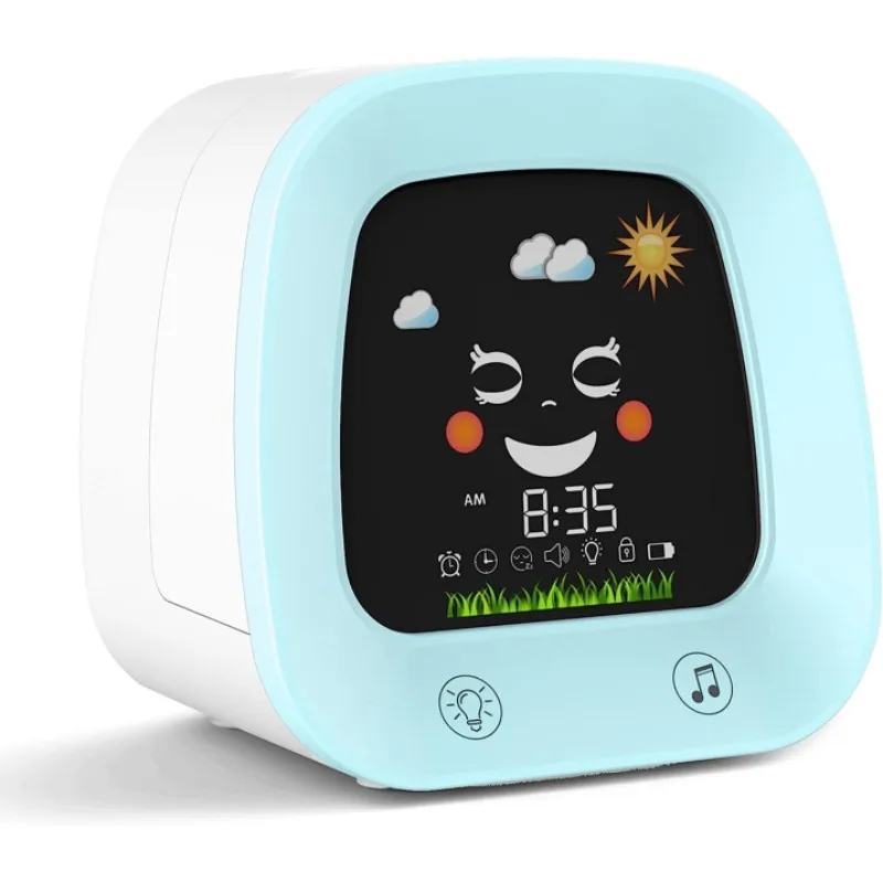 Kids Alarm Clock Gentle Sleep Trainer Wake-up Clock With Soothing Soundnight Light & Customizable Nap Time Birthday Gift