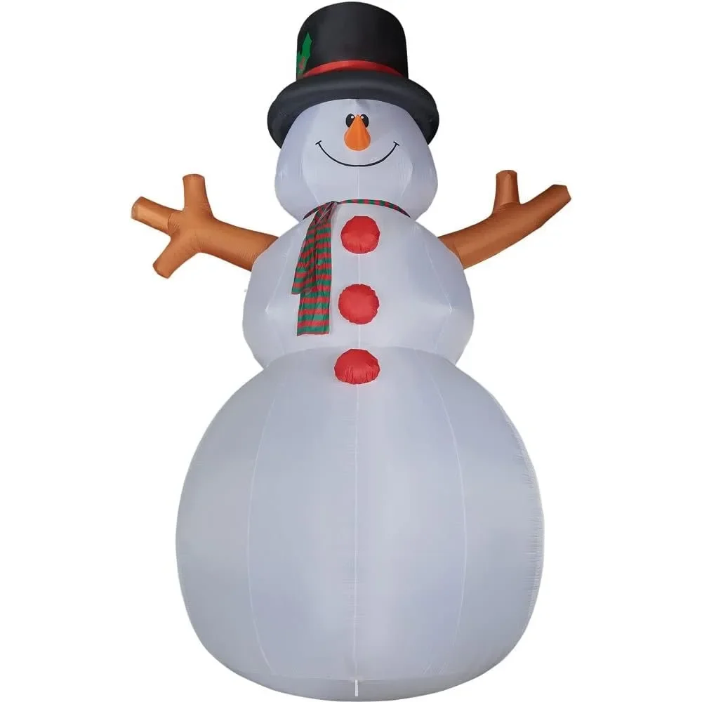 20-Ft. Tall Jolly Snowman with RGB Lights and Storage Bag | Prelit Outdoor Christmas Inflatable