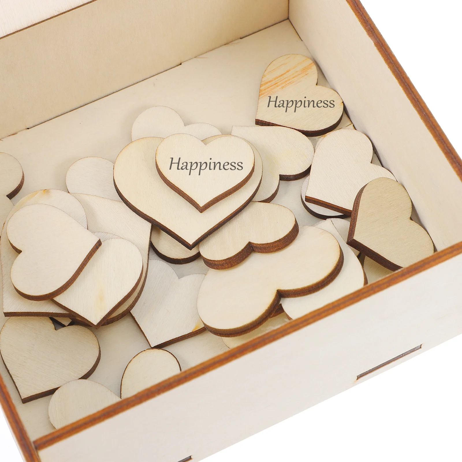 Rustic Wedding Guest Book Wooden Heart Drop Box Keepsake Storage Blank Hearts Special Occasions Guest Drop Box