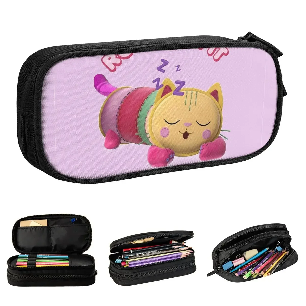 

Gabbys Dollhouse Gabby Cats Pencil Case Cute Kids Pencilcases Pen for Student Big Capacity Bag Students School Zipper Stationery