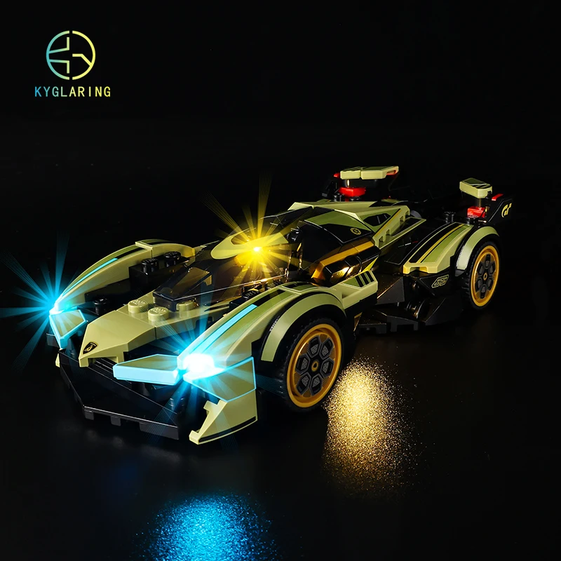 Kyglaring Led Lighting Set DIY Toys for 76923 Lamborghini Lambo V12 Vision GT Super Car Blocks Building(not include blocks set )