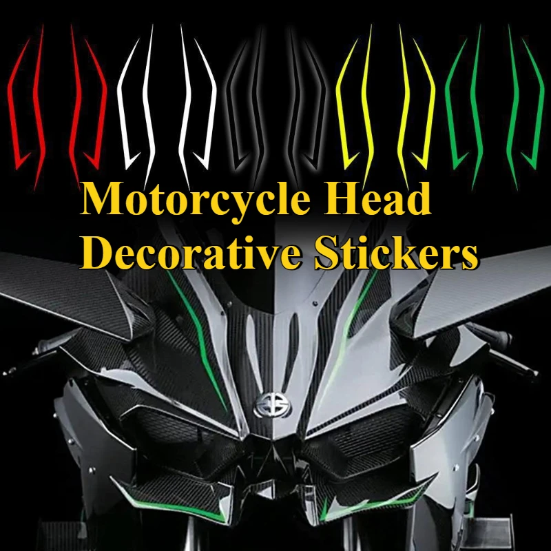 

Motorcycle Fairing Stickers Reflective Self-adhesive Decals Curvy Headlight Racing Helmet Motorbike Decorative
