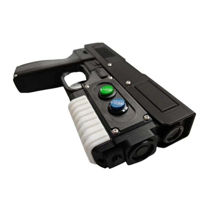 G4IR / OpenFire Light Gun Set Shooting game controller for PC Games–Recoil, USB + IR Sensor + Power Adapter – Black / Blue