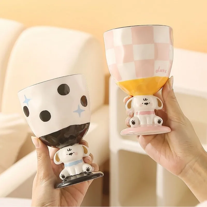 クリエイティブ子犬マグセラミックマグかわいい漫画背の高いマグアイスクリームカップ水マグコーヒーマグコーヒーカップ