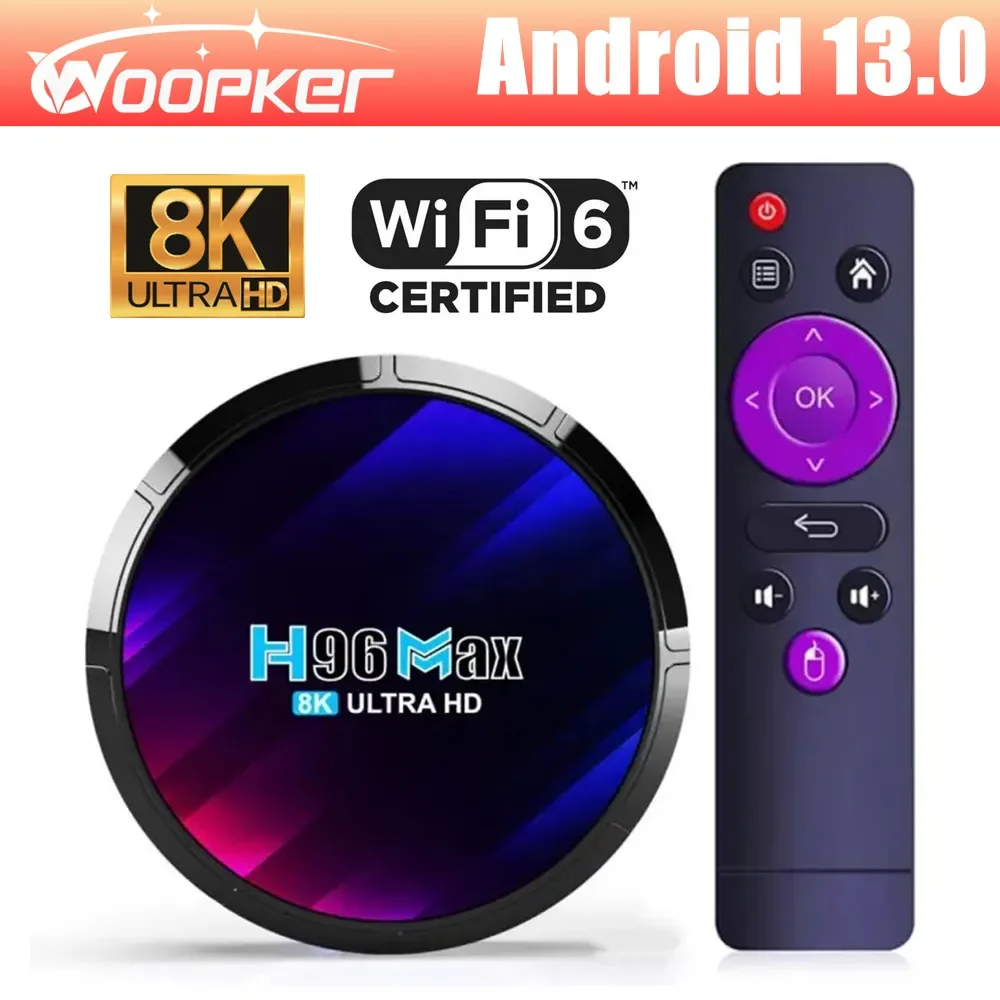 H96 MAX RK3528 Android 13 TV Box Rockchip 3528 Quad Core 8K Media Player Wifi6 BT5.0 4G +32G Set Top Box