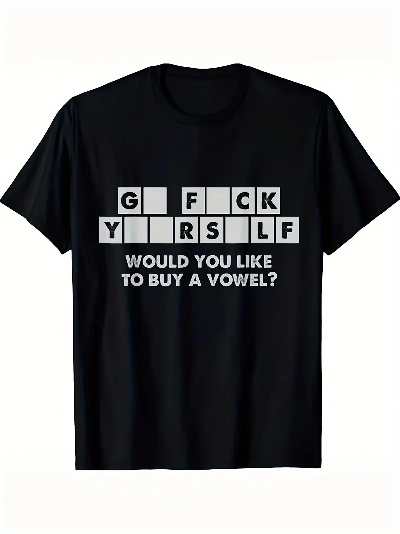 

Мужская футболка с рисунком «Go F Yourself» из 100% хлопка Sense of Design — жирный стиль Scrabble
