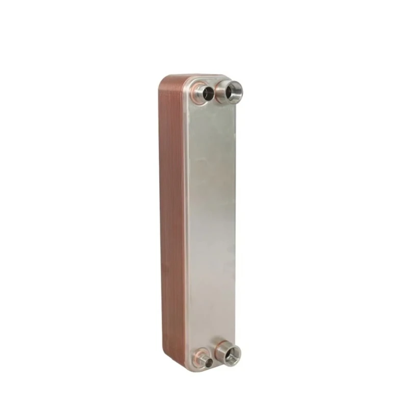 Efficient cooling of brazed copper plate heat exchanger