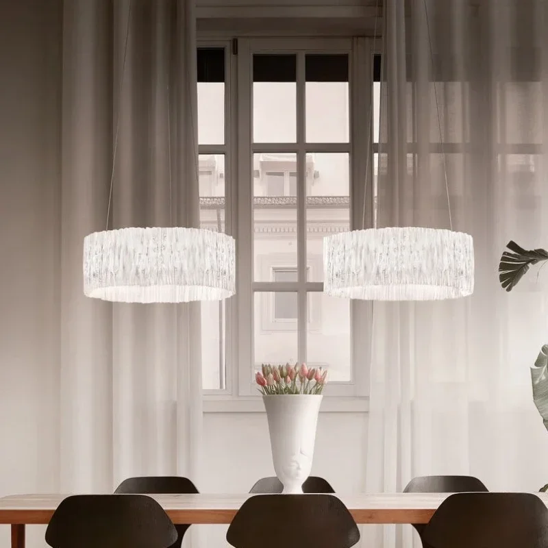 

Accordéon Suspension Lamp Designer Led Pleated Acrylic Light For Living Room Bedroom Restaurant Decoration Art Dining Lamp