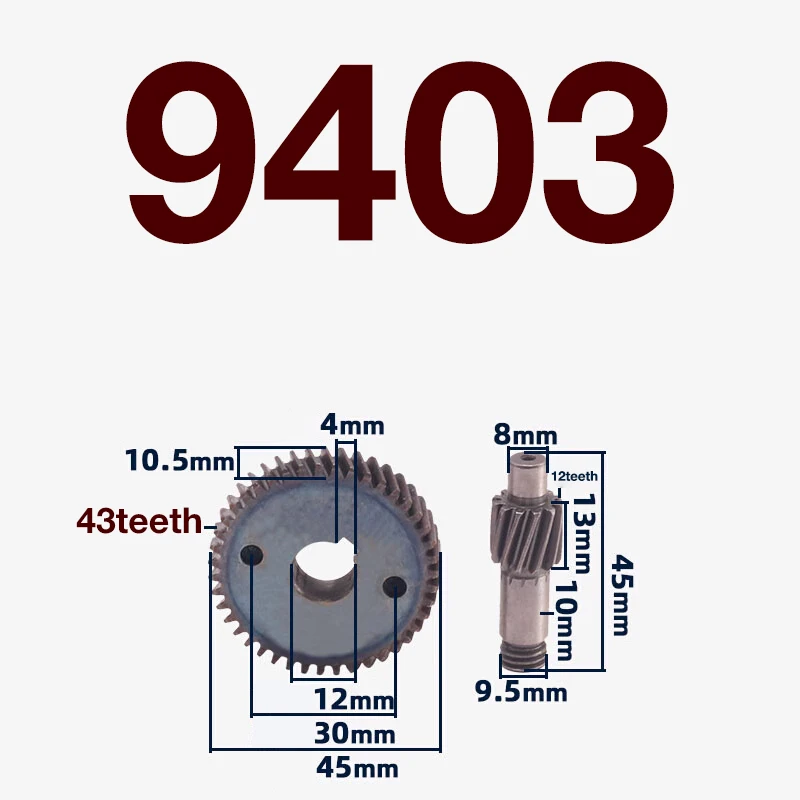 Belt Sander 9403 Gears Parts for Makita 9403 Power Tools 4inch Belt Sander Gears Accessories Replacement